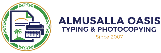 Almusalla Oasis Typing & Photocopying Logo